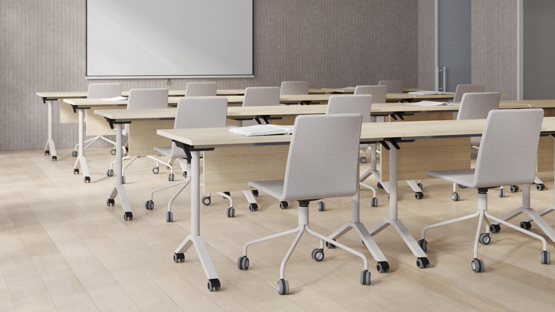 On y voit une table en bois pliante design