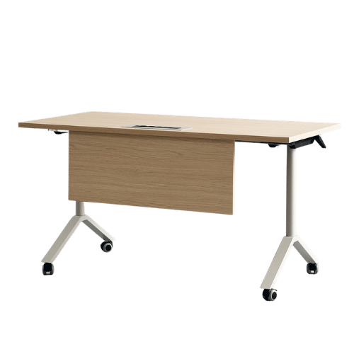 On y voit une table pliante en bois design