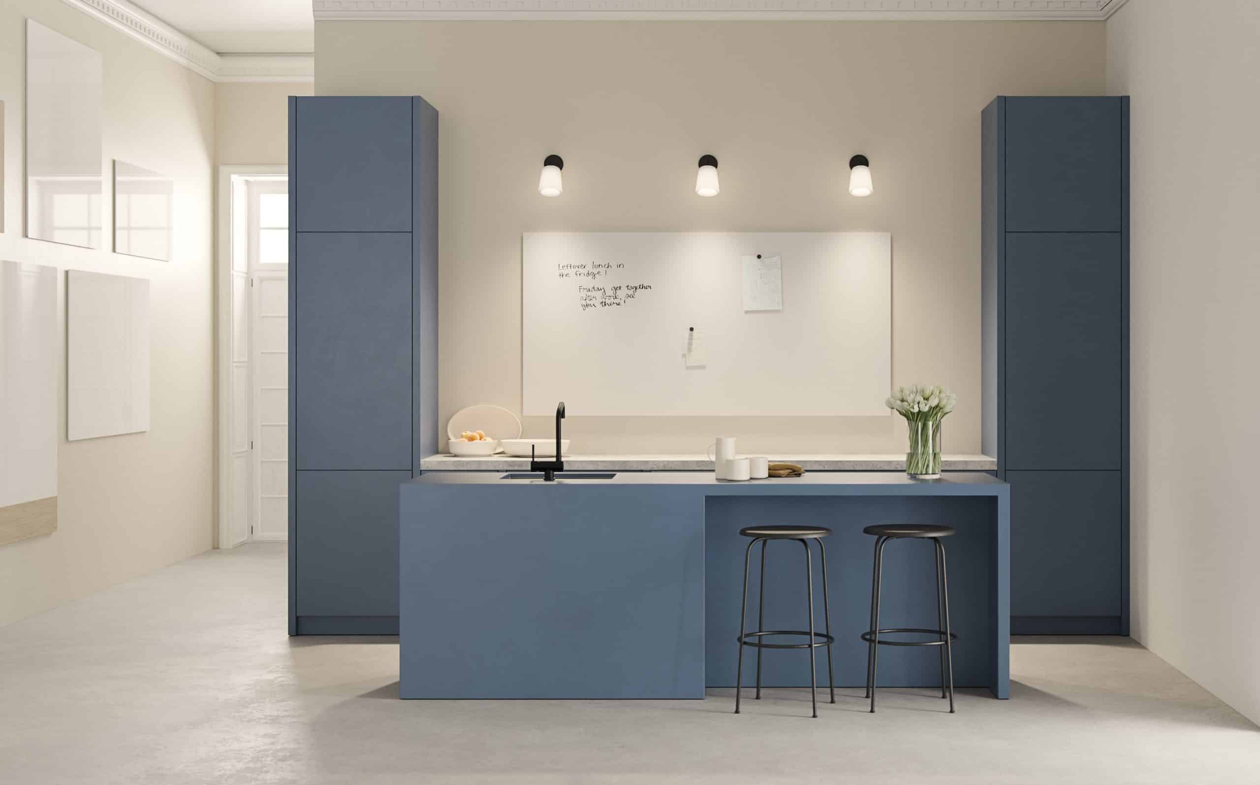 On y voit un tableau blanc design dans un intérieur professionnel