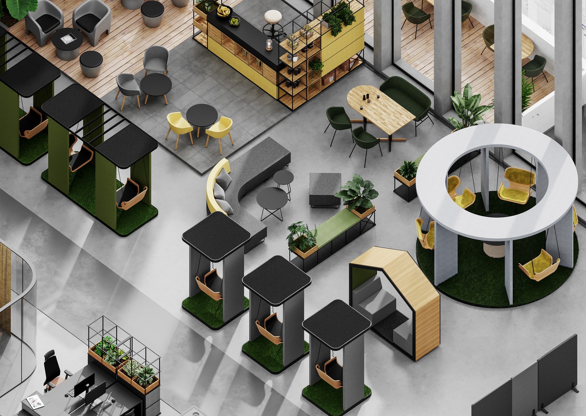 On y voit une collection mobilier design