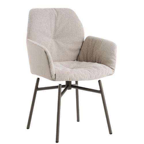 On y voit une chaise design blanche