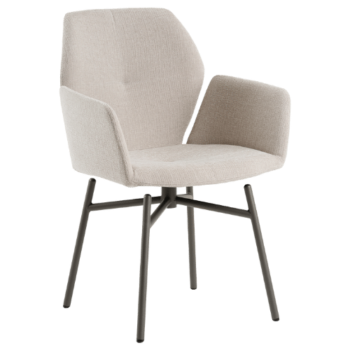 On y voit une chaise design blanche