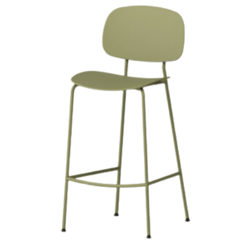 On y voit un tabouret design vert