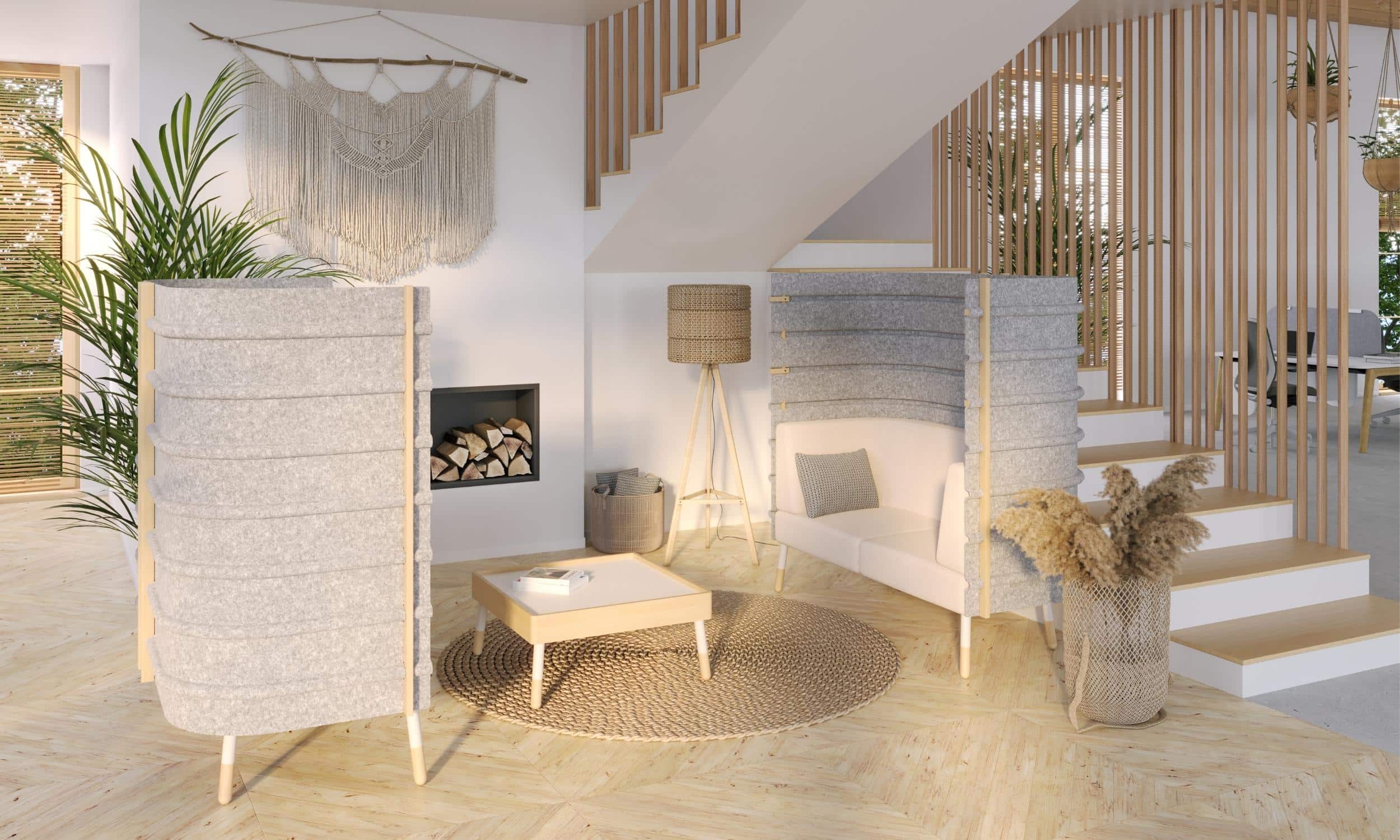 On y voit une table basse design dans un intérieur professionnel