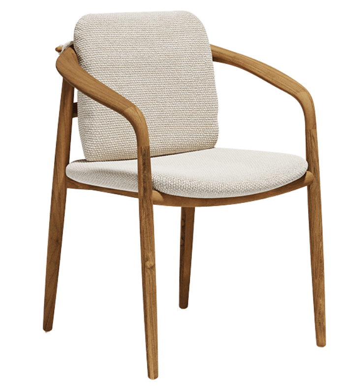 On y voit un canapé extérieur design en bois