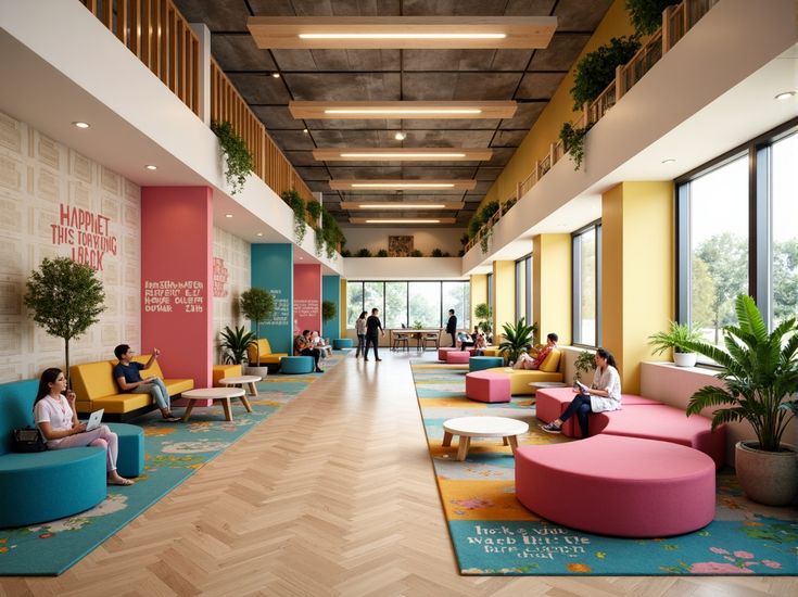 On y voit un aménagement d'espace scolaire et universitaire avec du mobilier professionnel