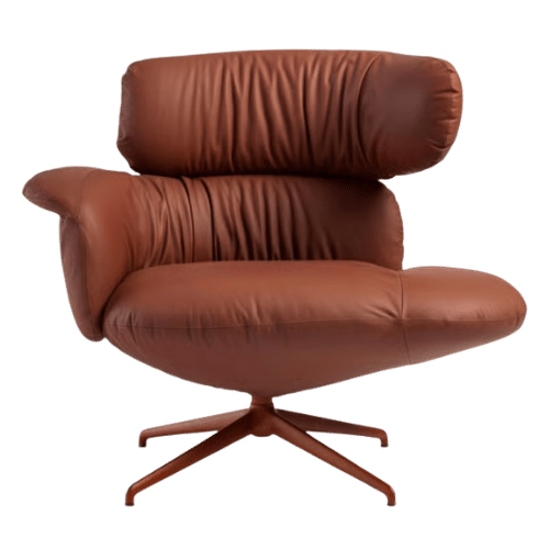 On y voit un fauteuil lounge design