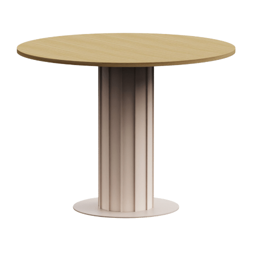 On y voit une table avec une colonne