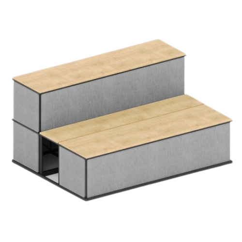 On y voit du mobilier de coworking design
