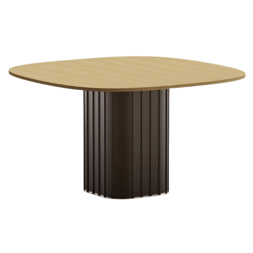 On y voit une table avec une colonne