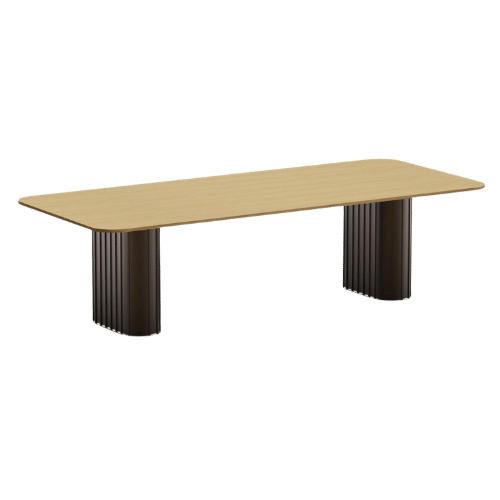 On y voit une table avec deux colonnes
