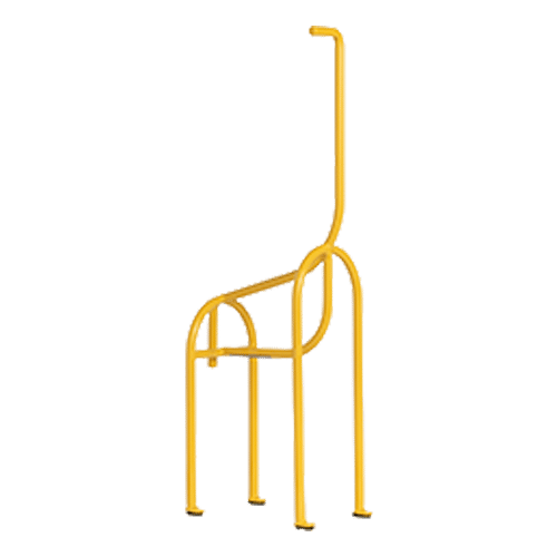 On y voit une statue de girafe design