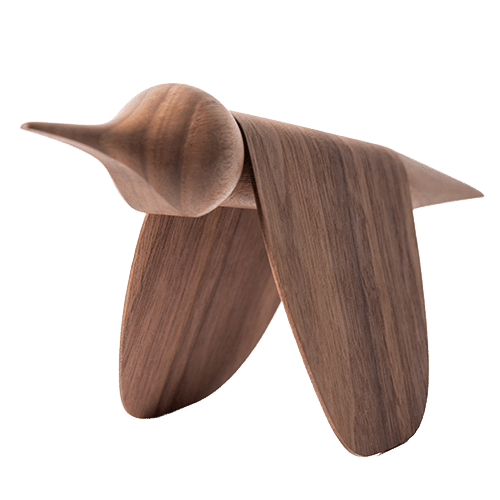 On y voit un objet de décoration avec un design en bois