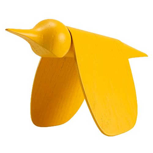 On y voit un objet de décoration avec un design jaune