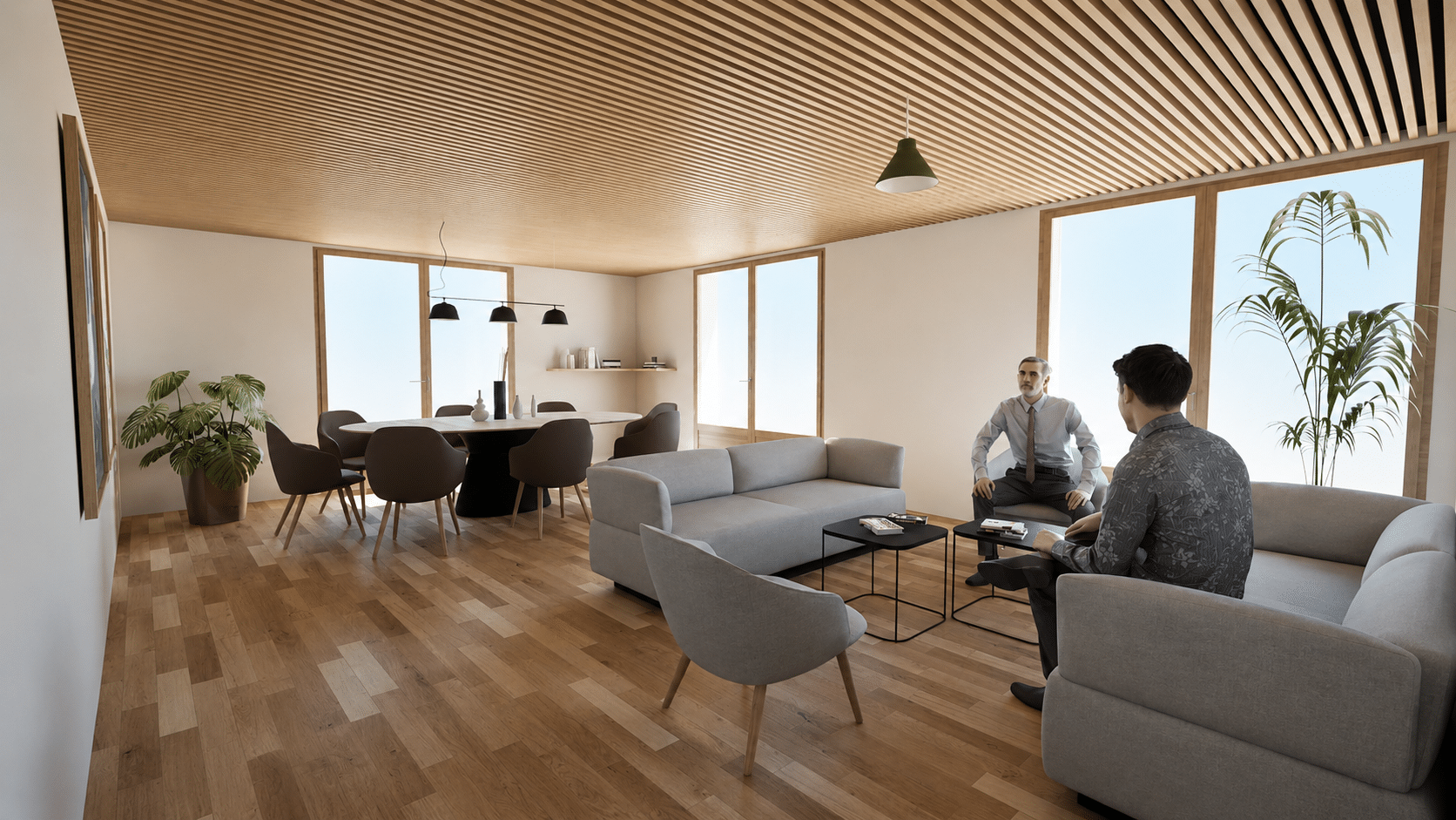 On y voit un aménagement d'intérieur professionnel