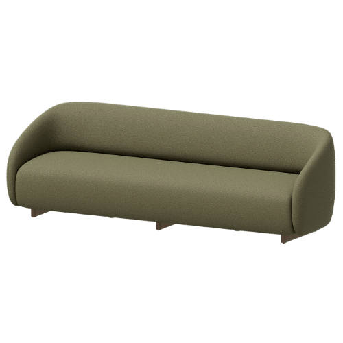On y voit un fauteuil lounge design vert