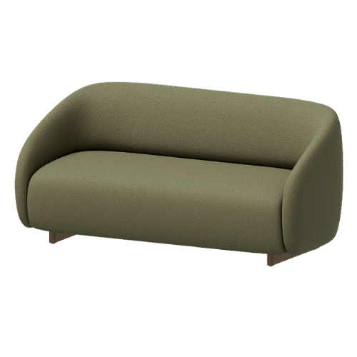On y voit un fauteuil lounge design vert
