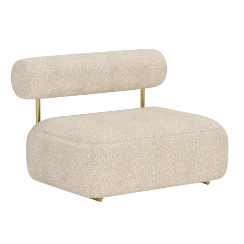 On y voit un canapé lounge beige design