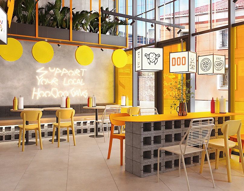 On y voit un intérieur professionnel design